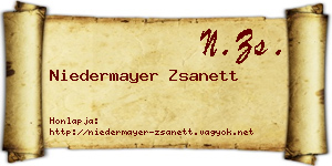 Niedermayer Zsanett névjegykártya